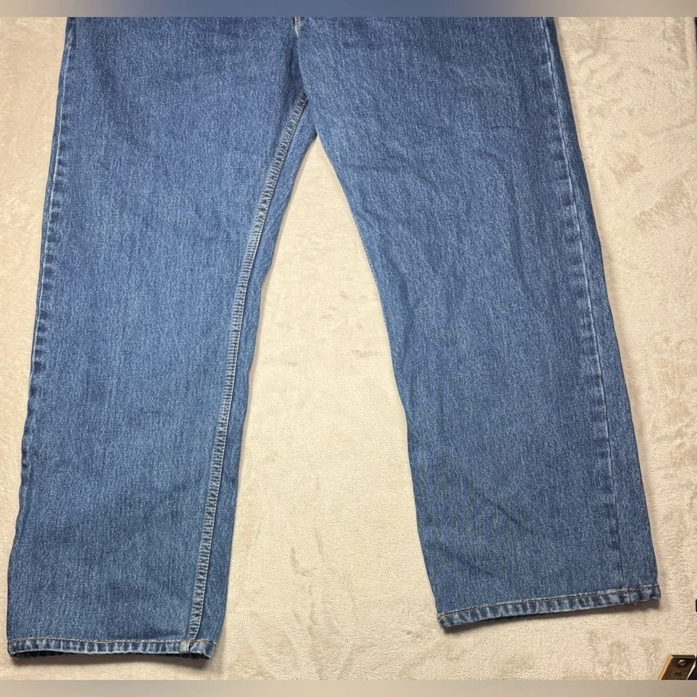 Levi’s Men’s 505 Regular Fit 100% Cotton Zip Fly Dark Stonewash Blue Jeans 44x34